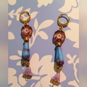 Handmade flower earrings